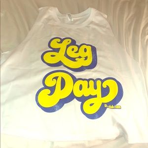 Lifters club workout tank “leg day”